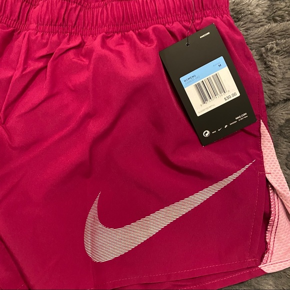 Nike Women’s Dri-fit Running Shorts in Pink/ Berry - Picture 4 of 6